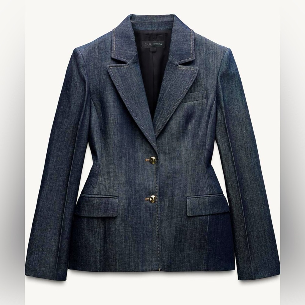 Zara Denim Blazer ZW collection, NWT, M